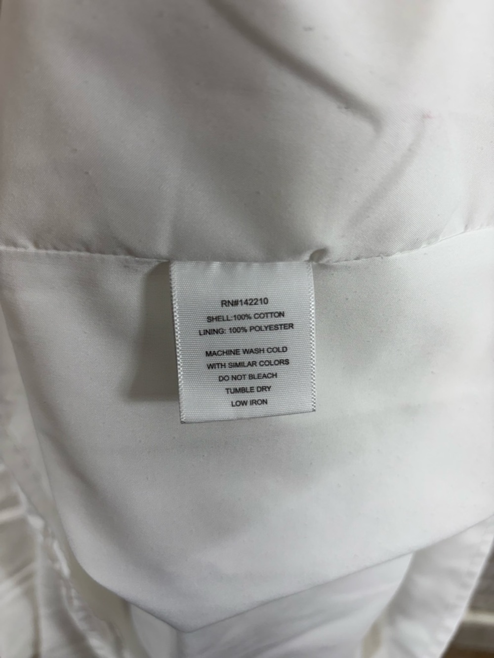 Mersea Patio Dress White Cotton Maxi Spaghetti Strap Pockets One Size OS - Picture 7 of 7